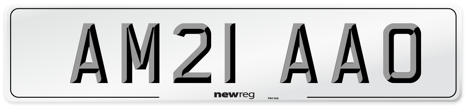 AM21 AAO Number Plate from New Reg